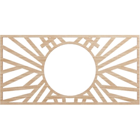 Ekena Millwork Hoover Wood Fretwork Pierced Ceiling Medallion, Alder, 20"W x 10"H x 7 3/8"ID x 1/4"T CMWP20X10X0250HOAL